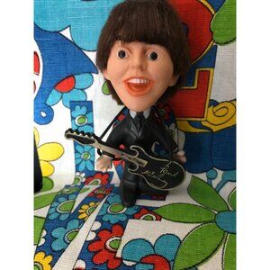 Vintage Paul McCartney Doll 1964 With Guitar Beatles Mop Top Hair US By Seltaeb